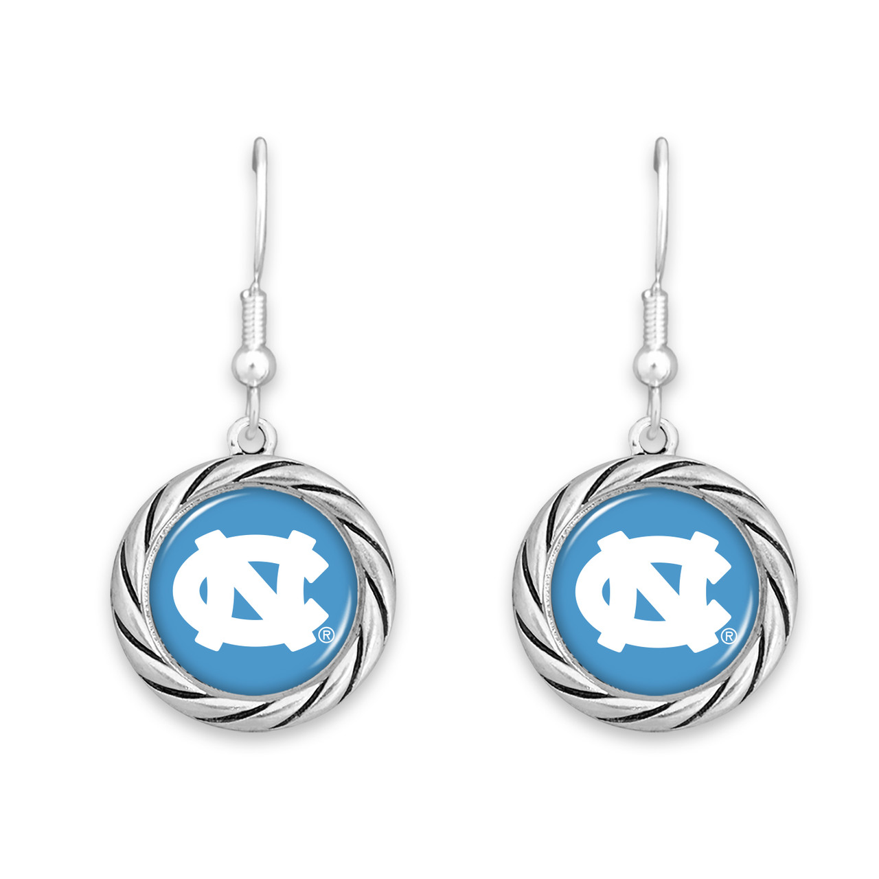 North Carolina Tar Heels Earrings- Twisted Rope