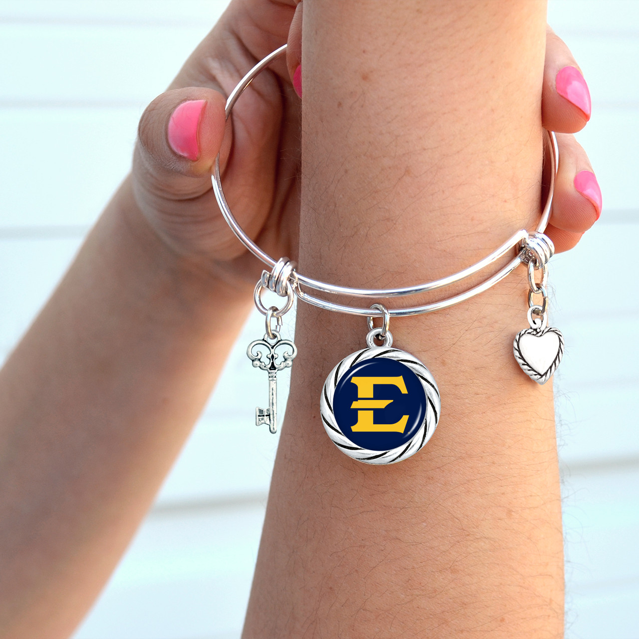 East Tennessee State Buccaneers Bracelet- Twisted Rope