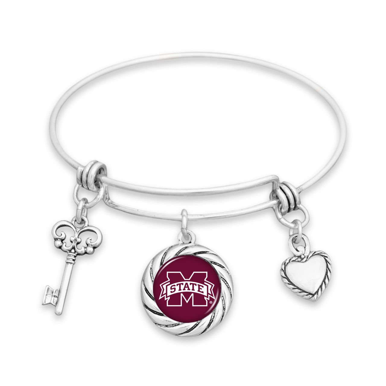 Mississippi State Bulldogs Bracelet- Twisted Rope