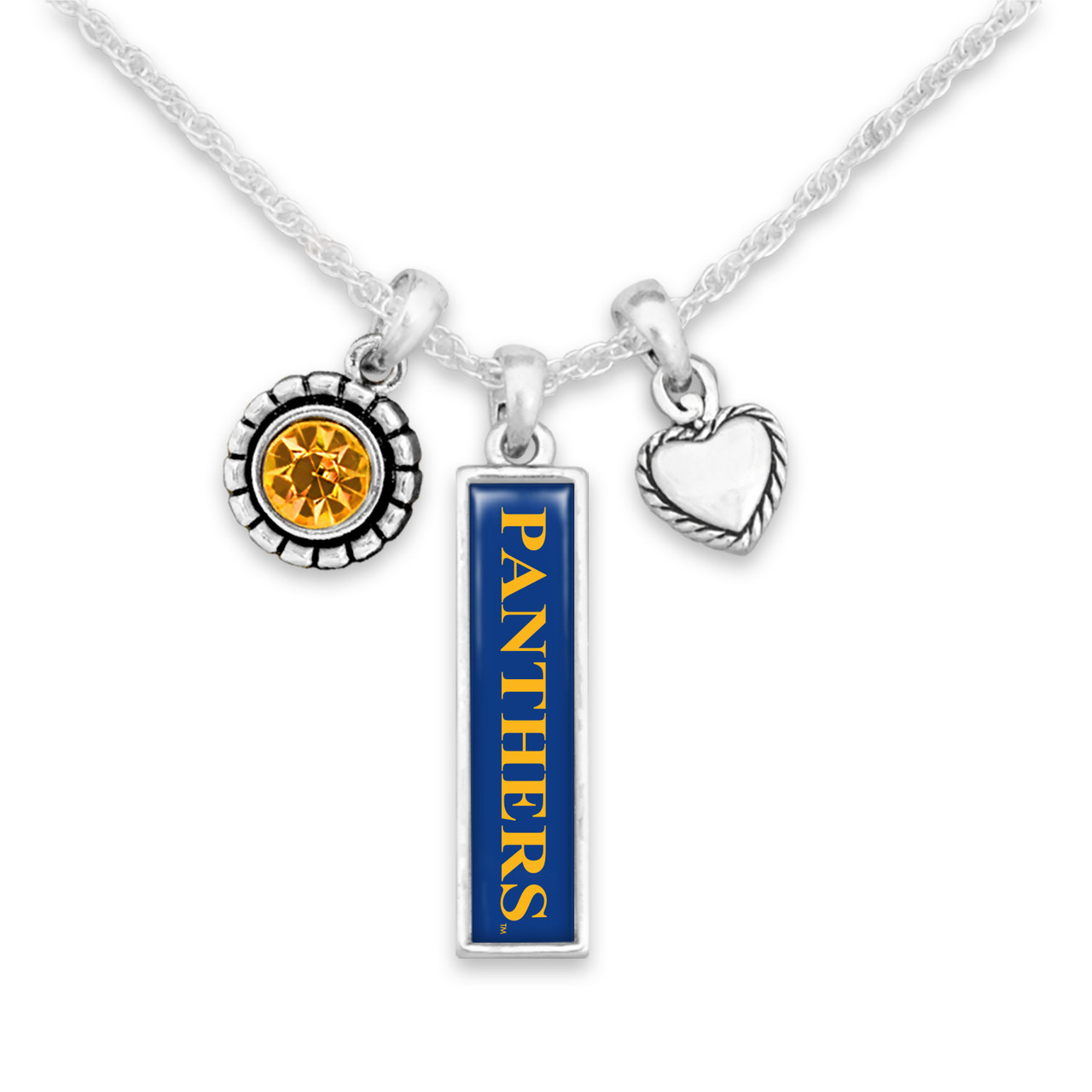 Pittsburgh Panthers Necklace- Triple Charm