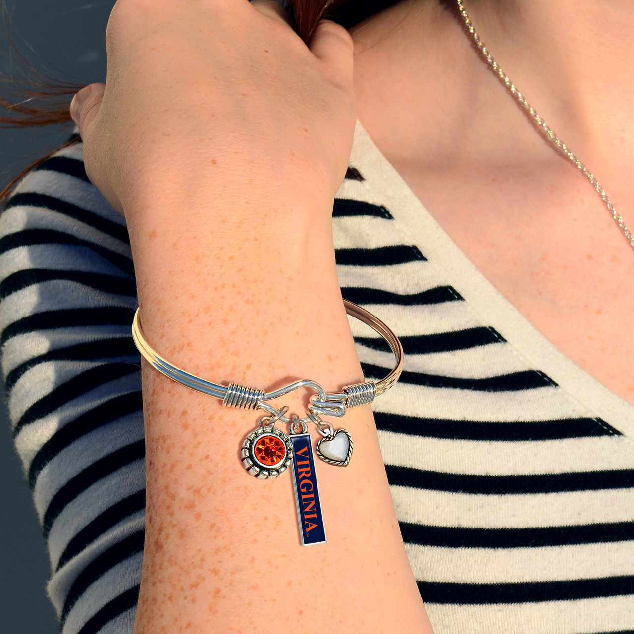 Virginia Cavaliers Bracelet- Triple Charm