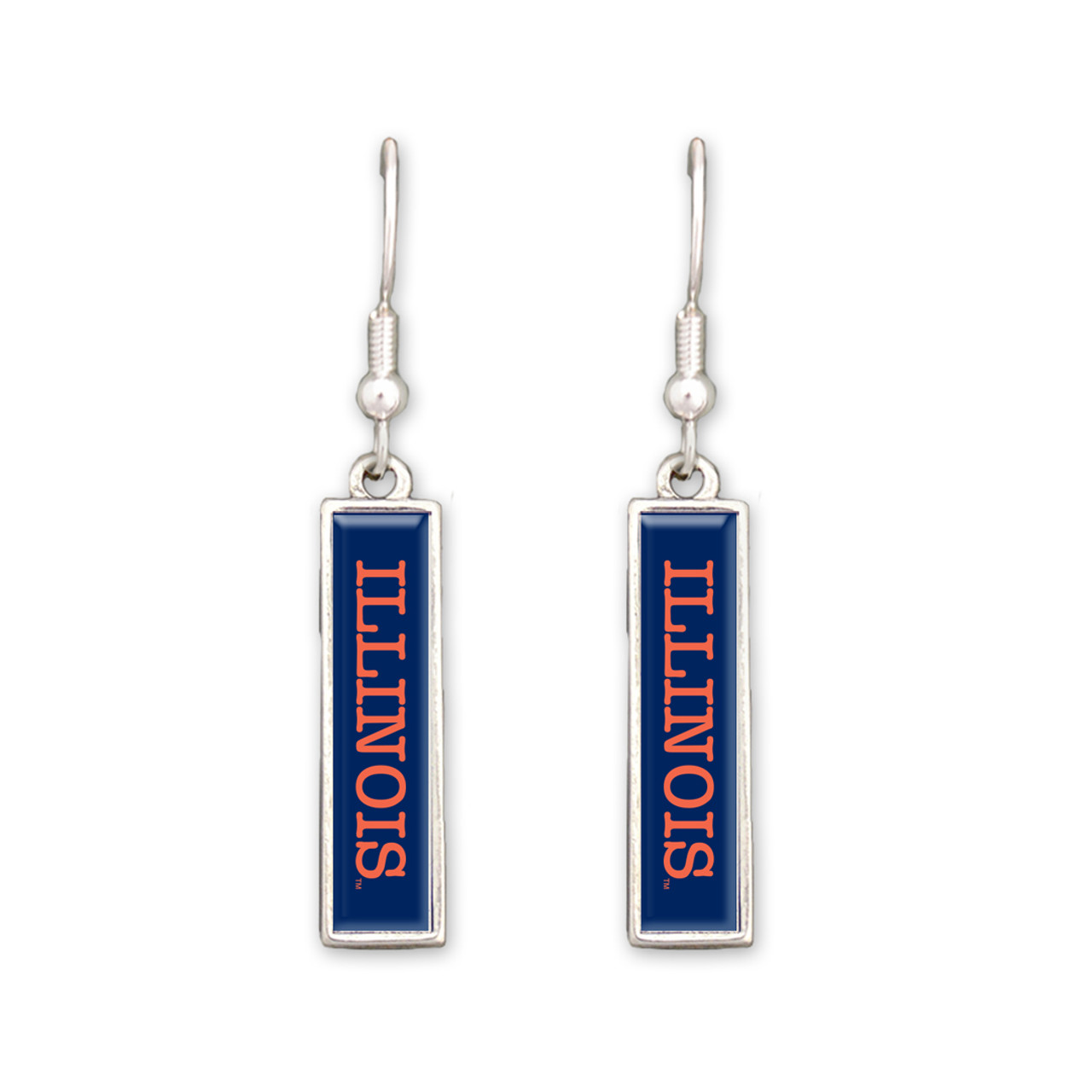 Illinois Illinis Earrings- Nameplate