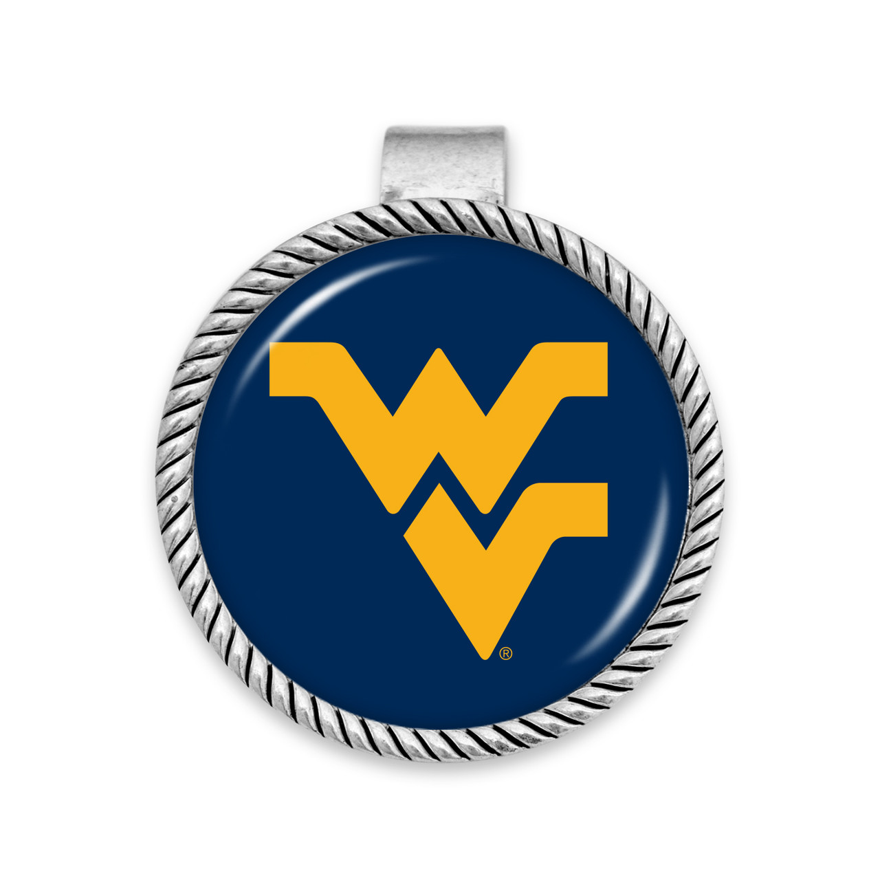 West Virginia Mountaineers Visor Clip- Primary Logo
