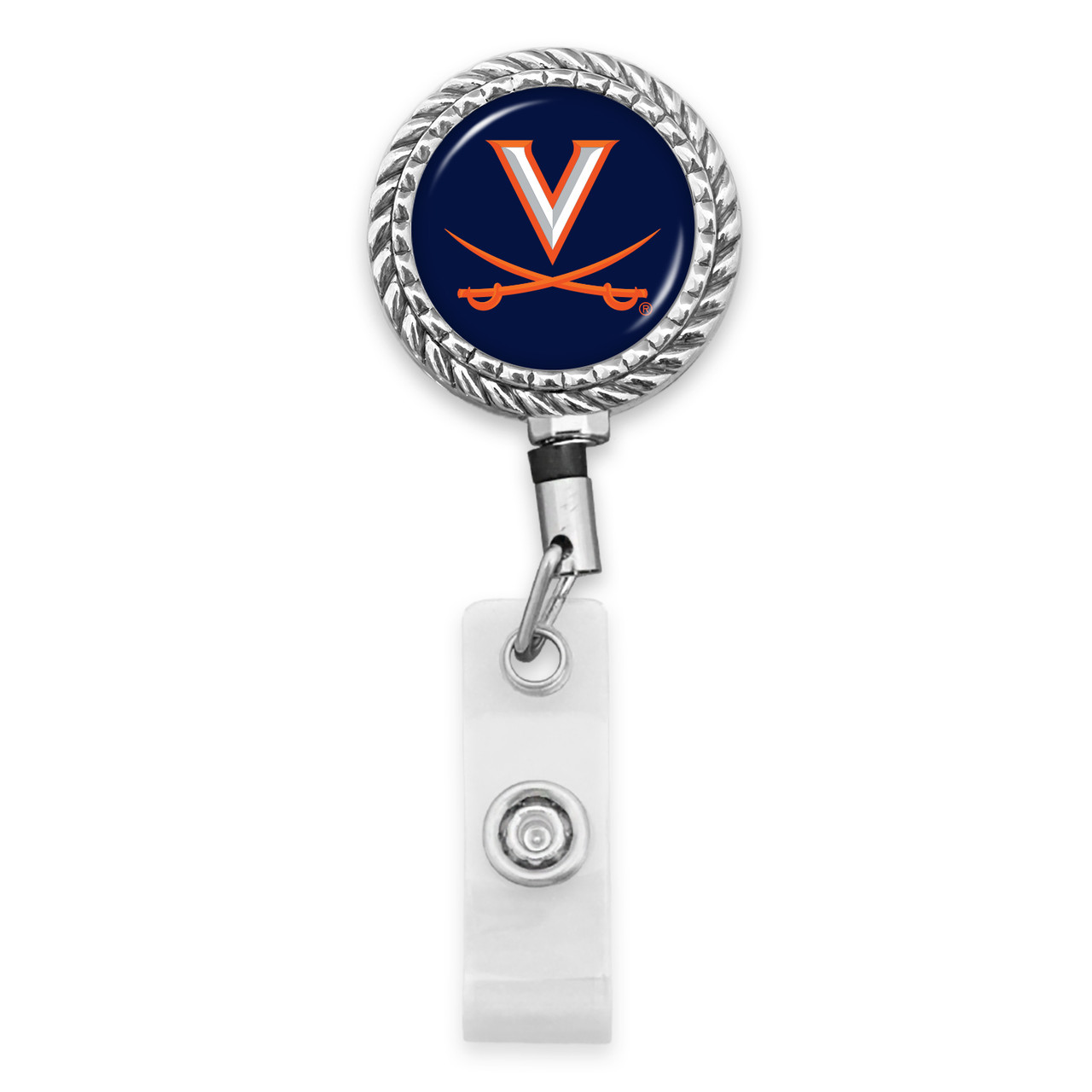 Virginia Cavaliers Belt Clip Badge Reel- Rope Edge