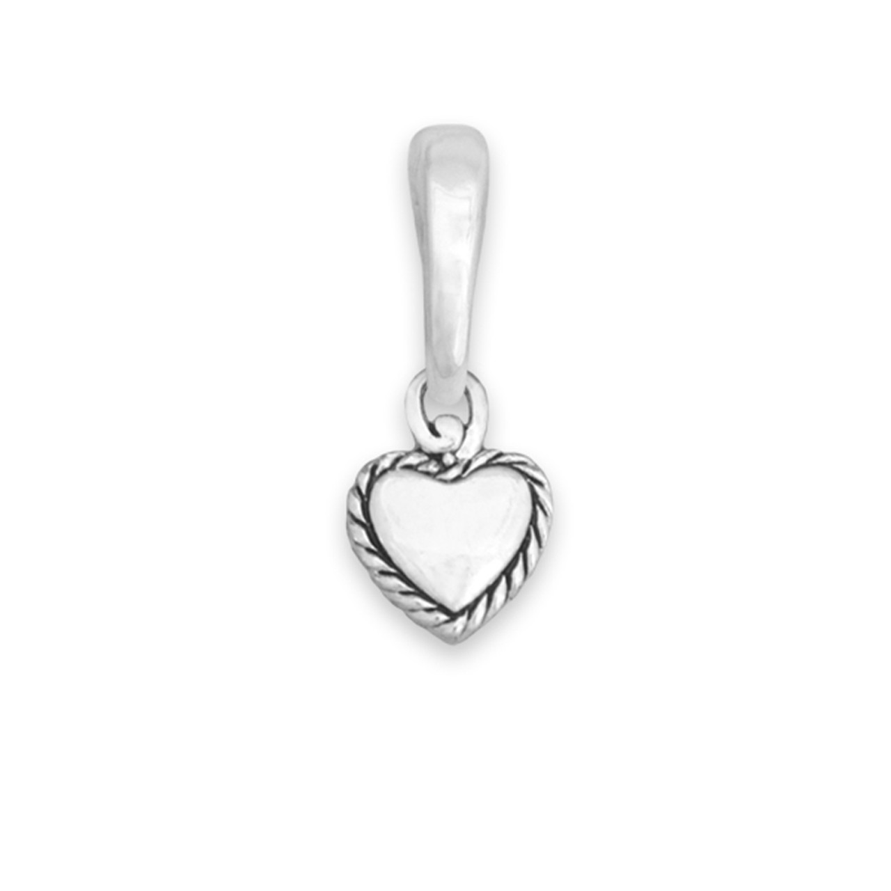 Charming Choices- Charm- Heart / Antique Silver