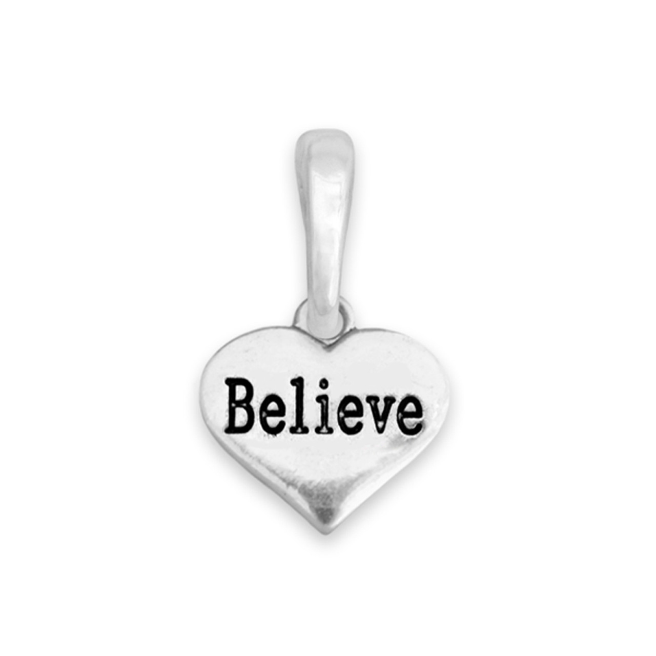 Charming Choices Charm- Heart / Believe