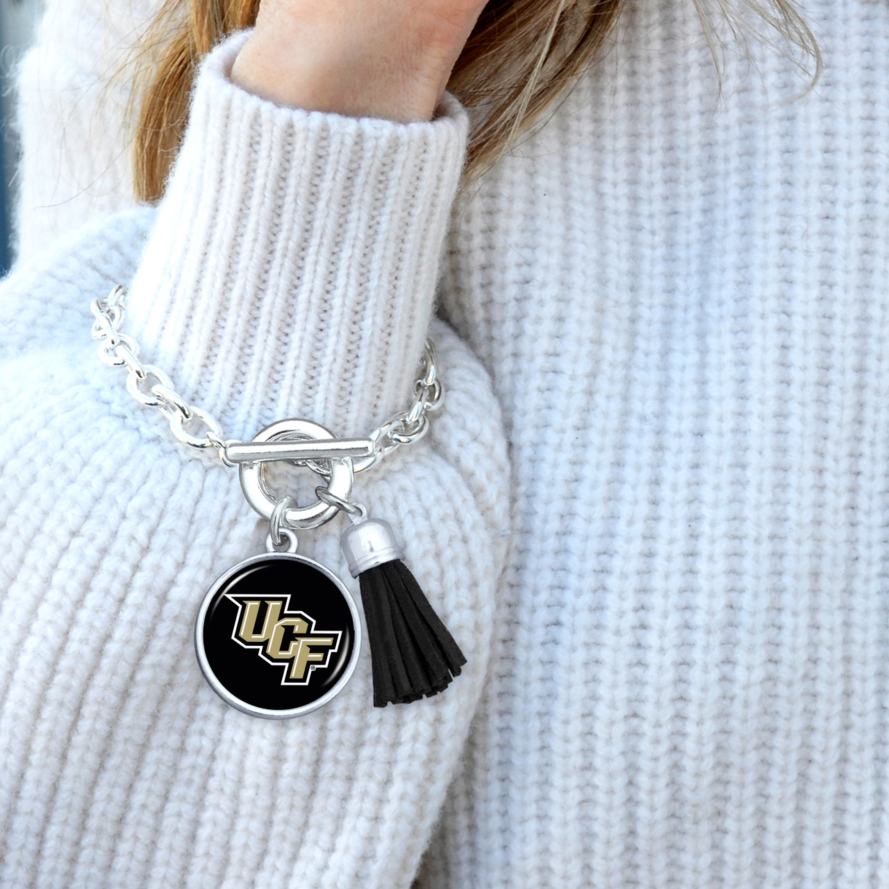 Central Florida Knights Bracelet- Team Color Tassel