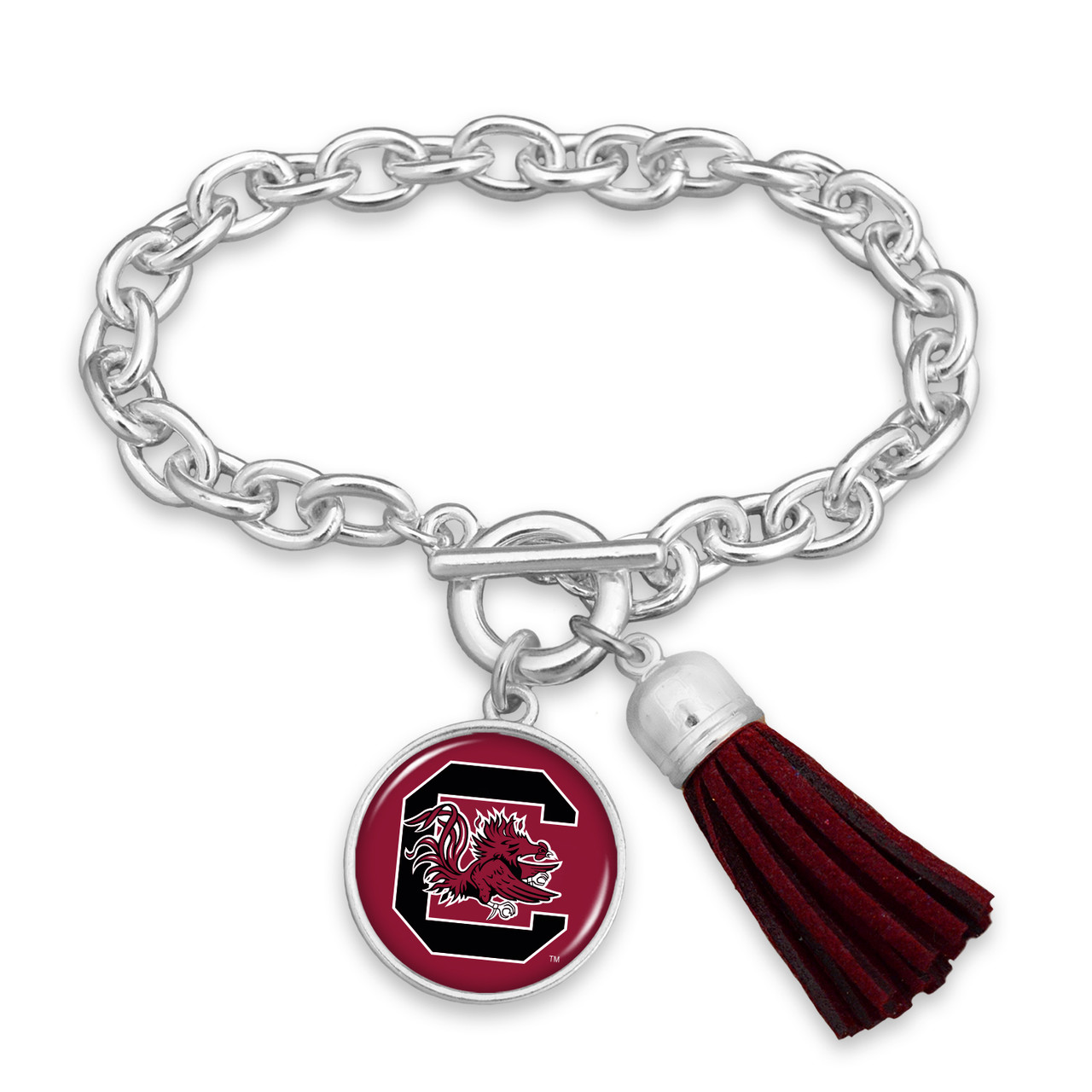 South Carolina Gamecocks Bracelet- Team Color Tassel