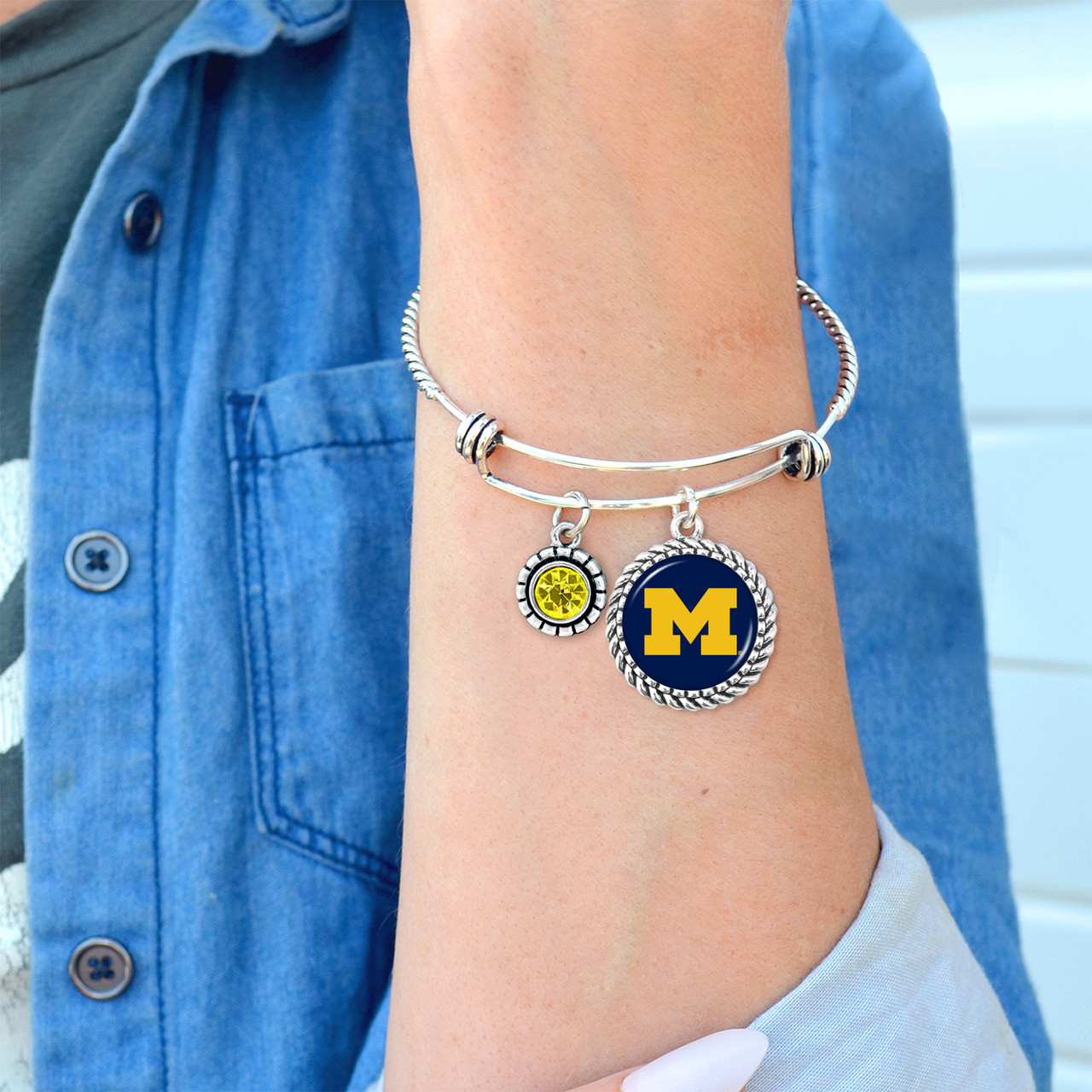 Michigan Wolverines Bracelet- Olivia
