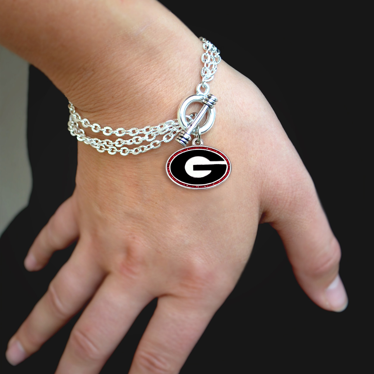 Georgia Bulldogs Bracelet- Game Day Glitter