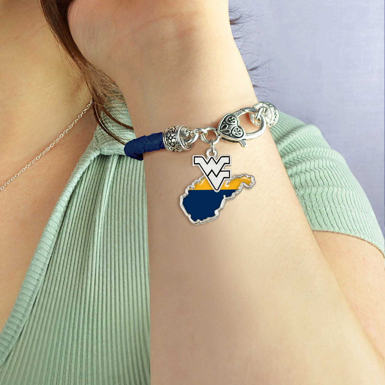 West Virginia Mountaineers Bracelet- Tara