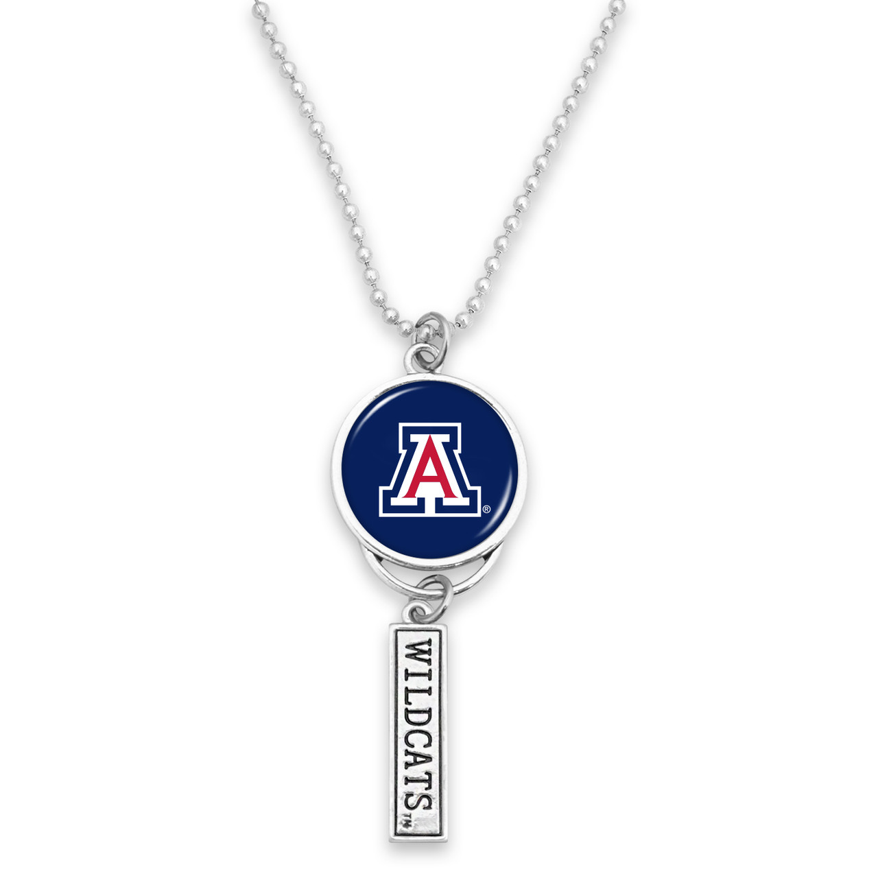 Arizona Wildcats Car Charm- Rear View Mirror Logo with Trifecta Bar/Nameplate