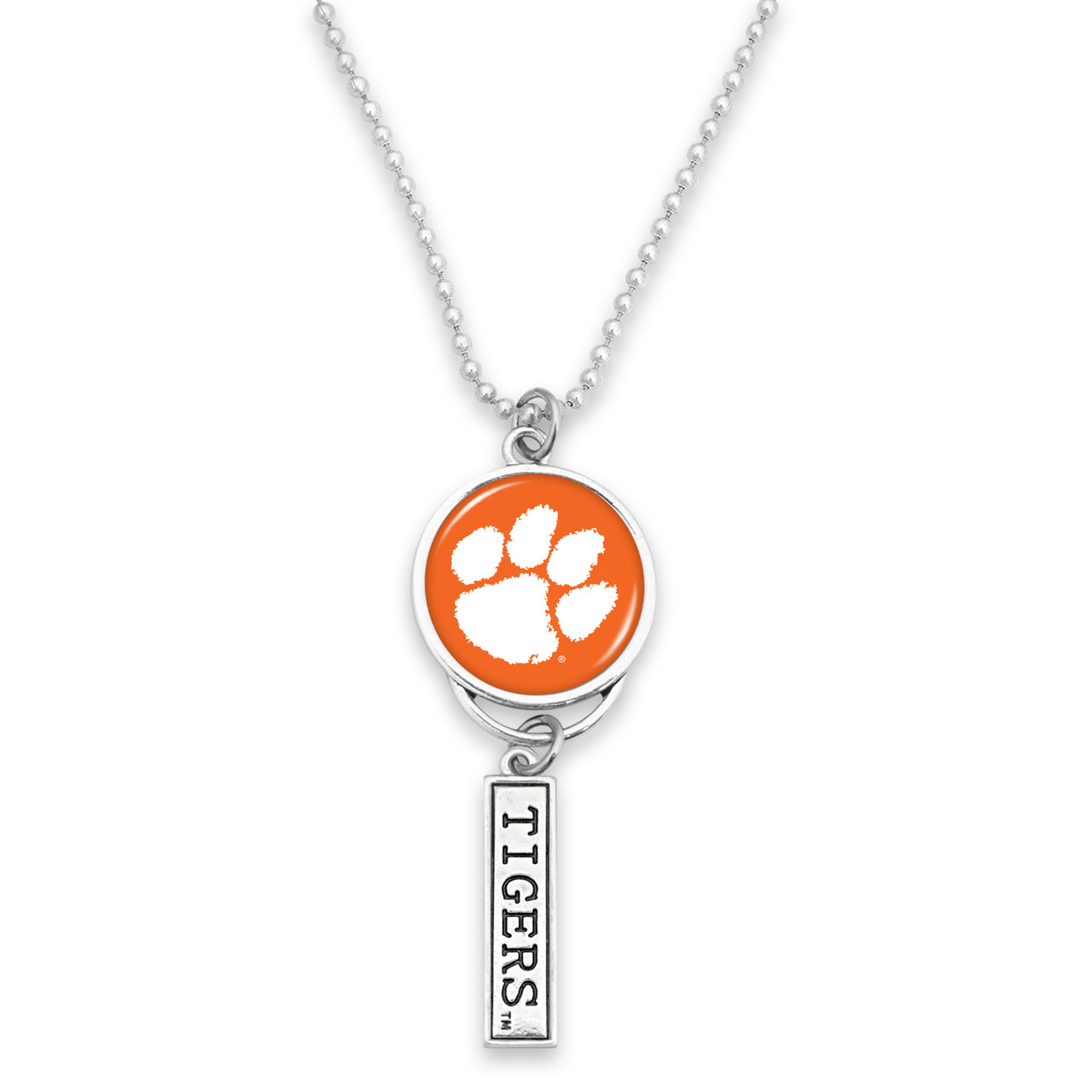 Clemson Tigers Car Charm- Rear View Mirror Logo with Trifecta Bar/Nameplate