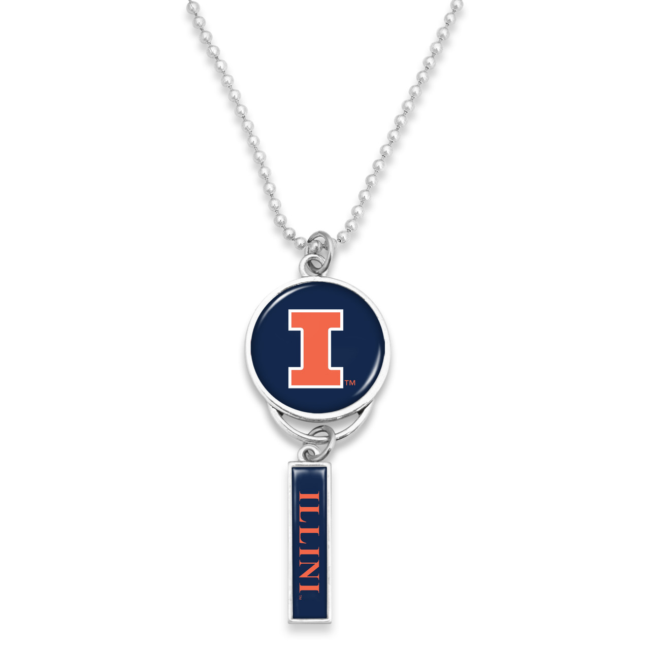 Illinois Fighting Illini Car Charm- Logo with Trifecta Bar/Nameplate