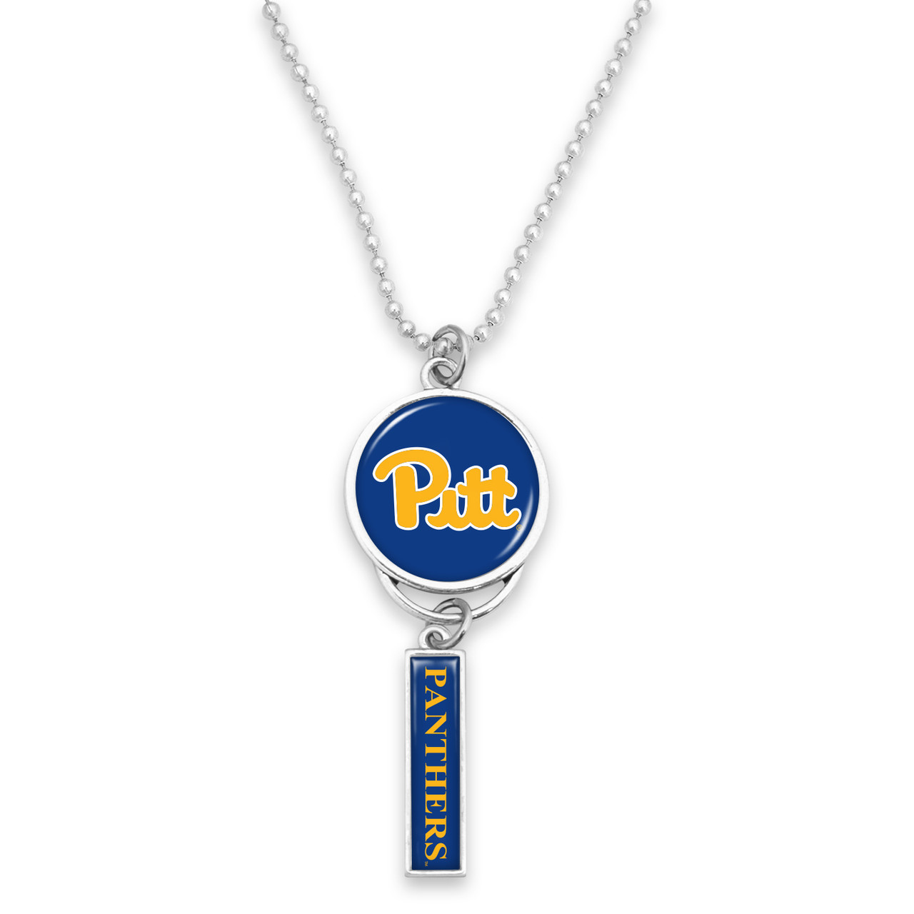 Pittsburgh Panthers Car Charm- Rear View Mirror Logo with Trifecta Bar/Nameplate