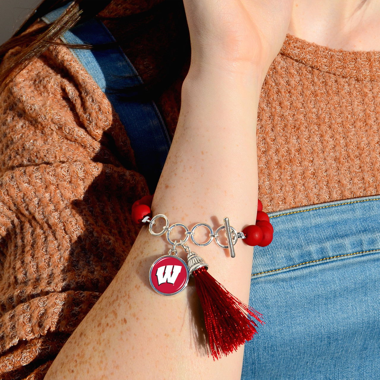 Wisconsin Badgers Bracelet- No Strings Attached
