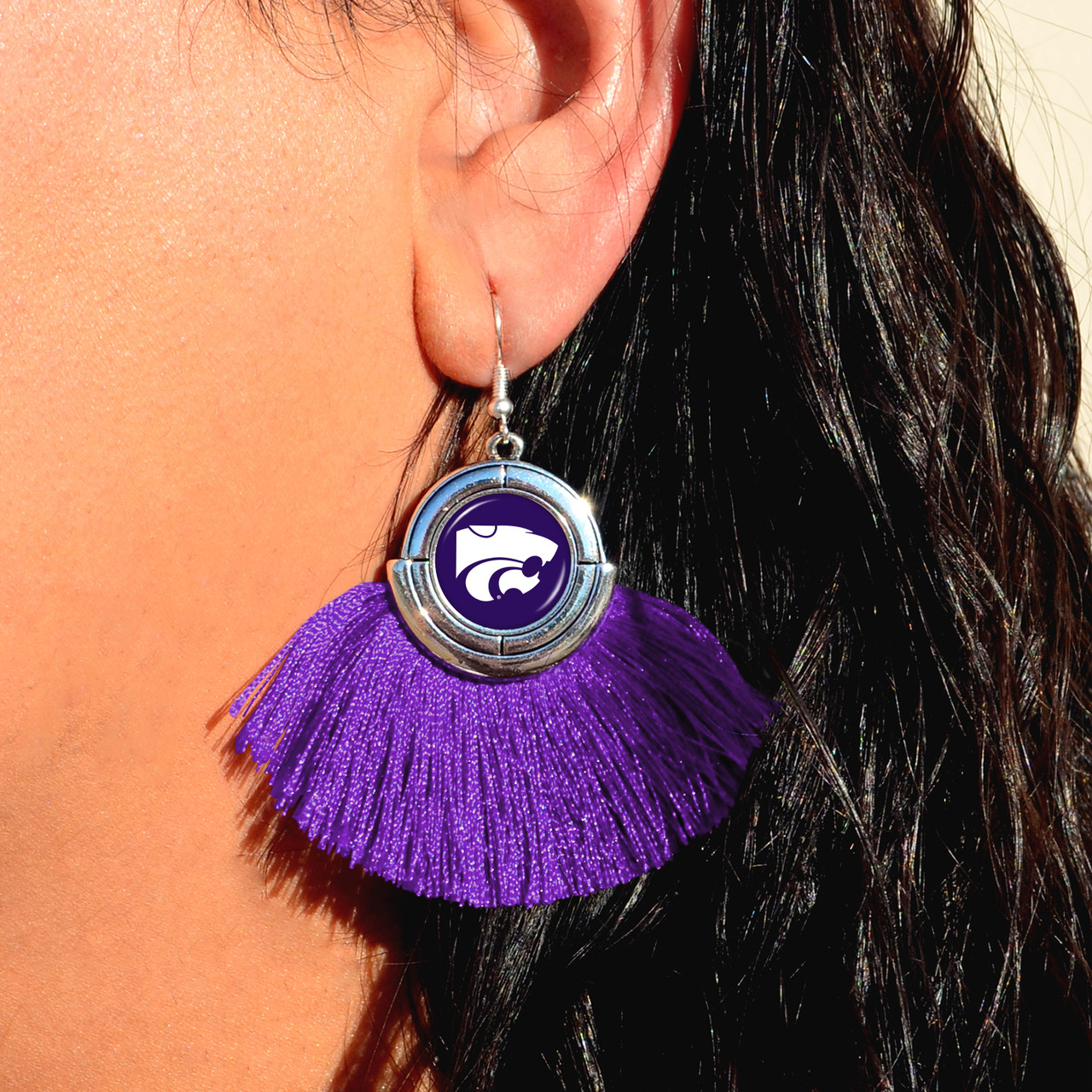Kansas State Wildcats Earrings- No Strings Attached