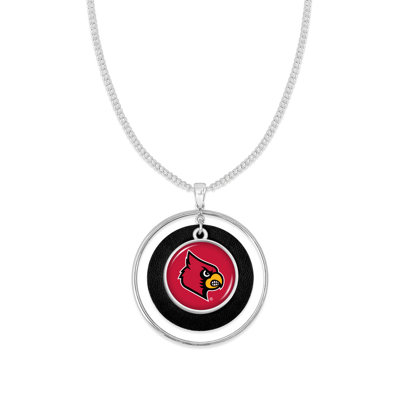 Louisville Cardinals Pendant - White Gold