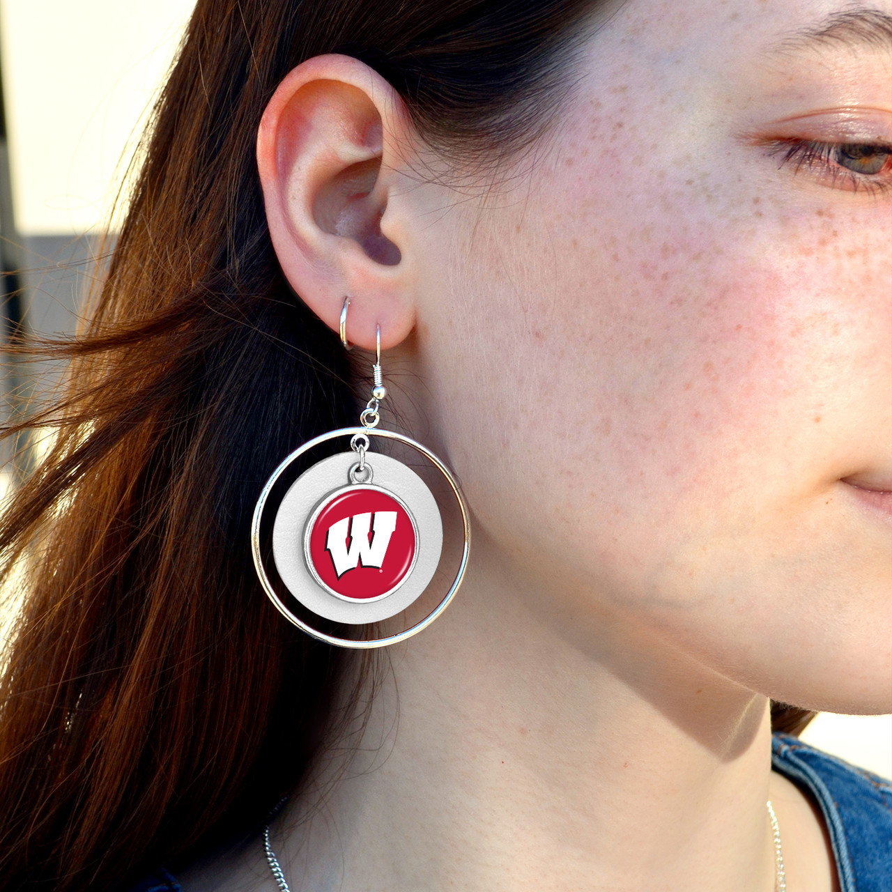 Wisconsin Badgers Earrings- Lindy