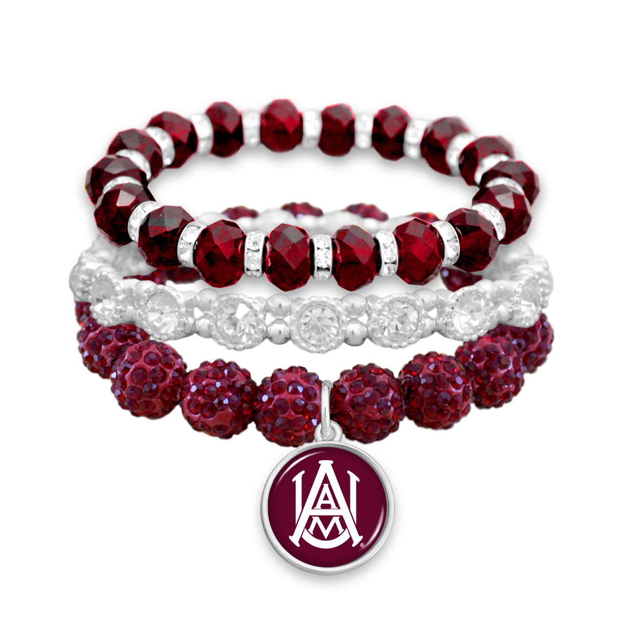 Alabama A&M Bulldogs Bracelet- Amanda Stack- Crystal