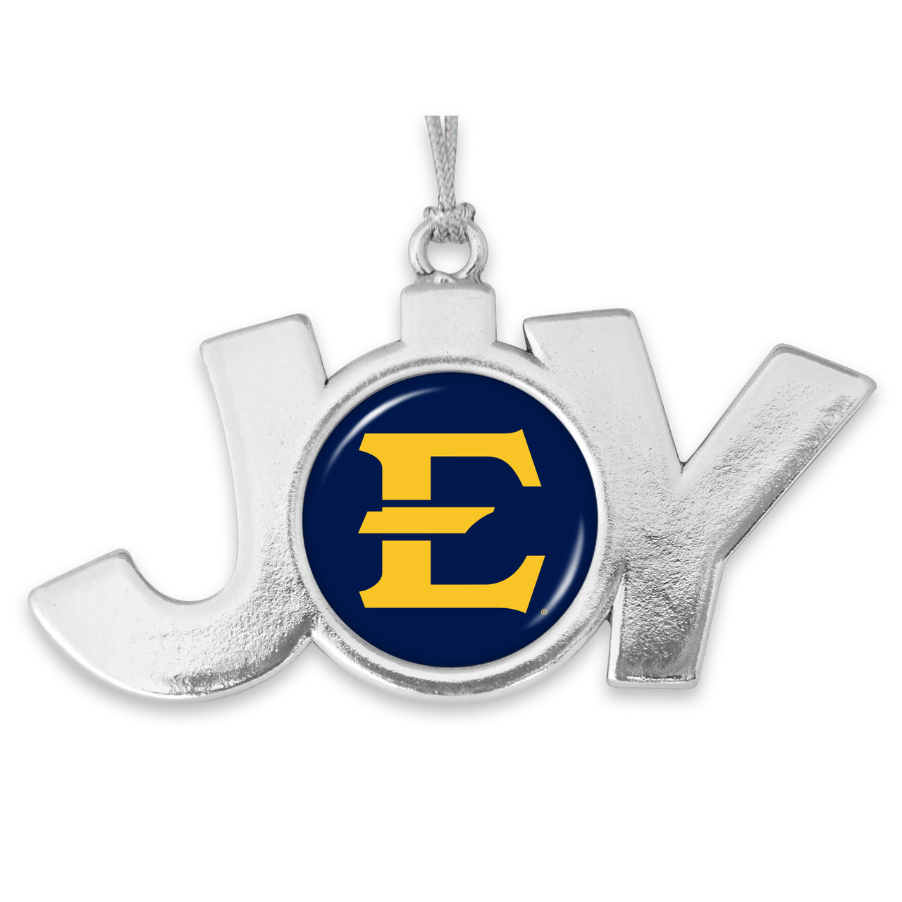 East Tennessee State Buccaneers Christmas Ornament- Joy with Team Logo