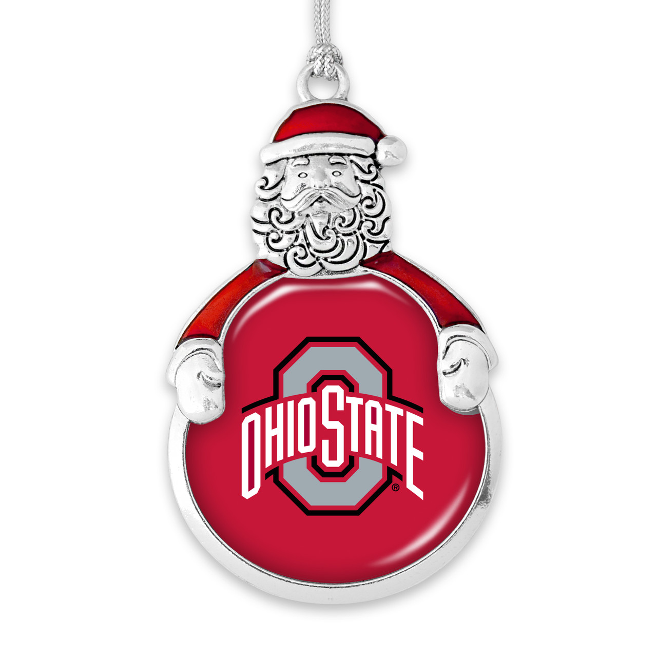 Ohio State Buckeyes Christmas Ornament- Santa with Team Logo
