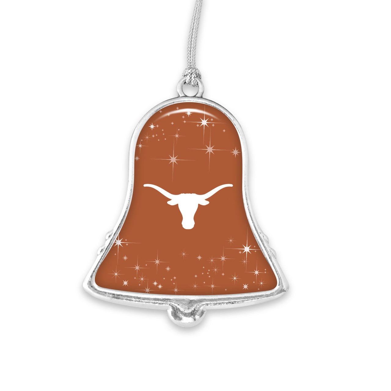 Texas Longhorns Christmas Ornament- Bell with Team Logo and Stars