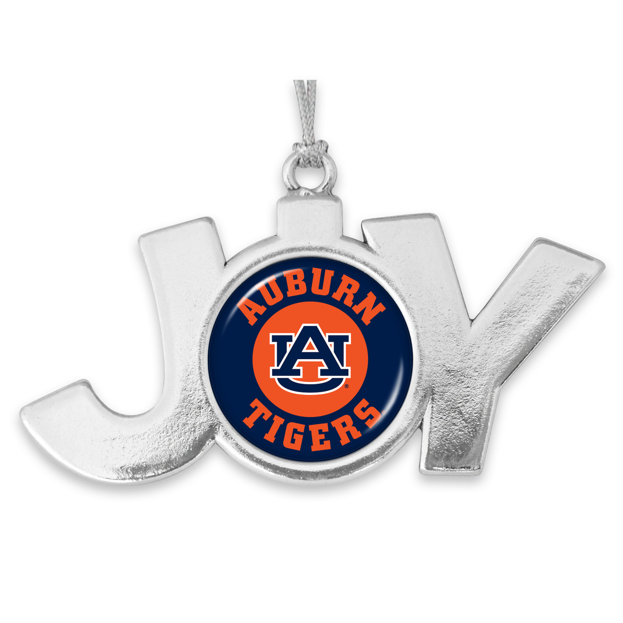 Auburn Tigers Christmas Ornament- Joy with Circle Team Logo