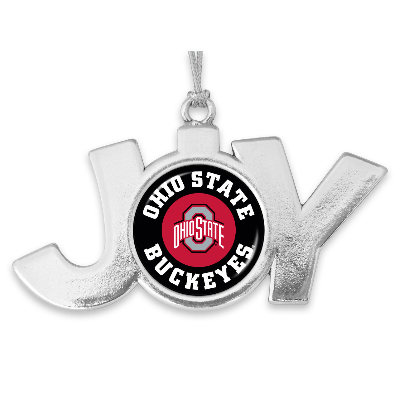 Ohio State Buckeyes Christmas Ornament- Joy with Circle Team Logo