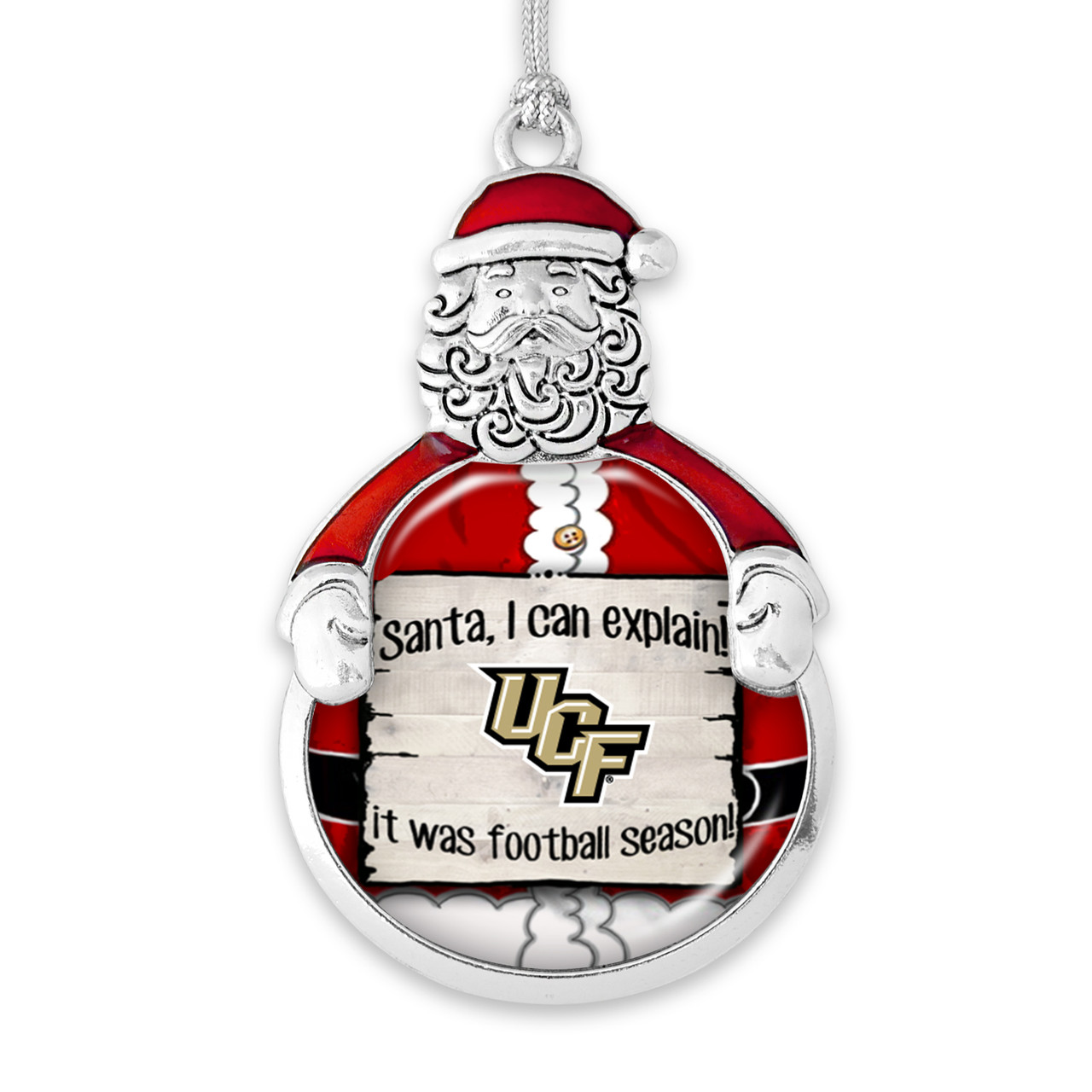 Central Florida Knights Christmas Ornament- Santa,... Its Football Season