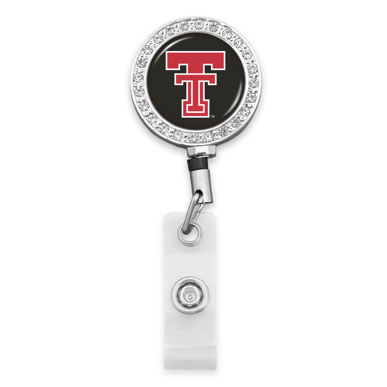 Texas Tech Red Raiders Belt Clip Badge Reel- Crystal