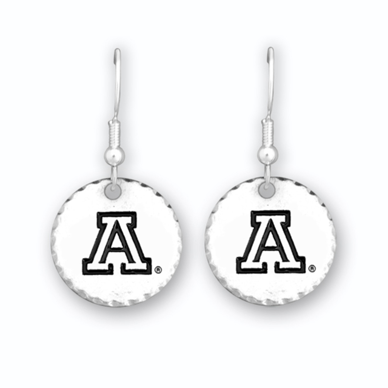 Arizona Wildcats Earrings- Stamped Disk