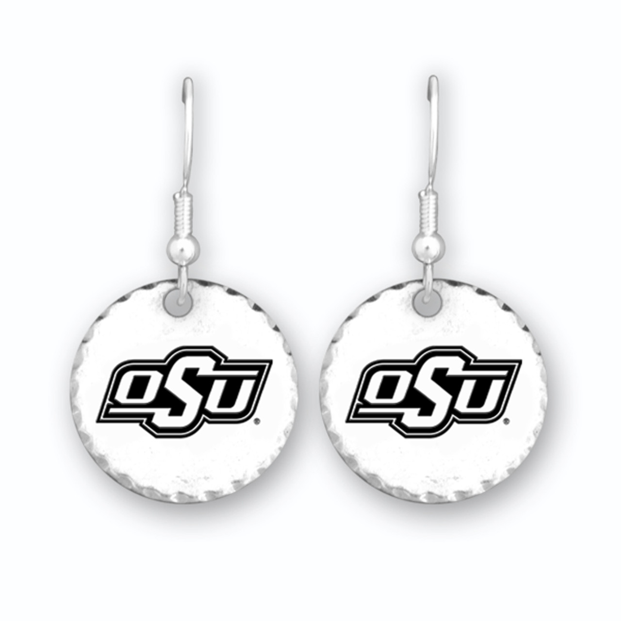 Oklahoma State Cowboys Earrings- Stamped Disk