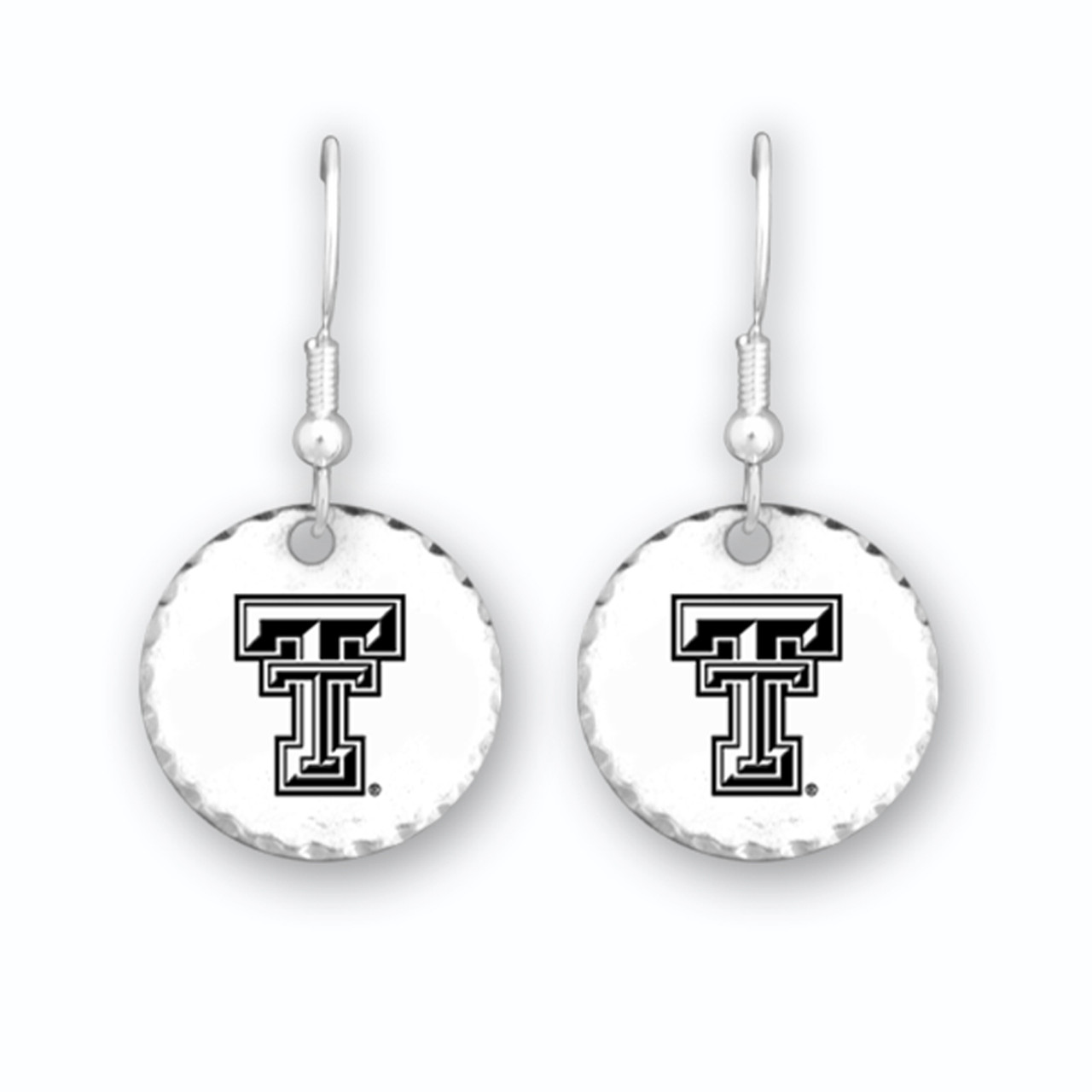 Texas Tech Raiders Earrings- Stamped Disk