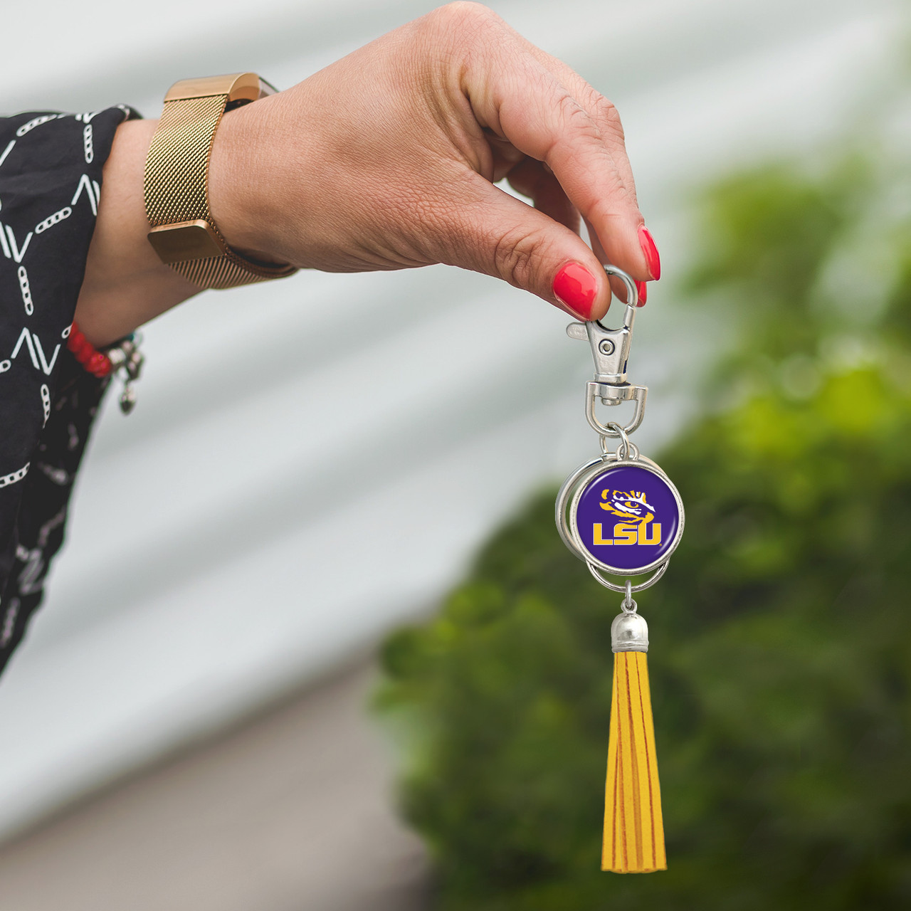 LSU Tigers Key Chain- Tassel