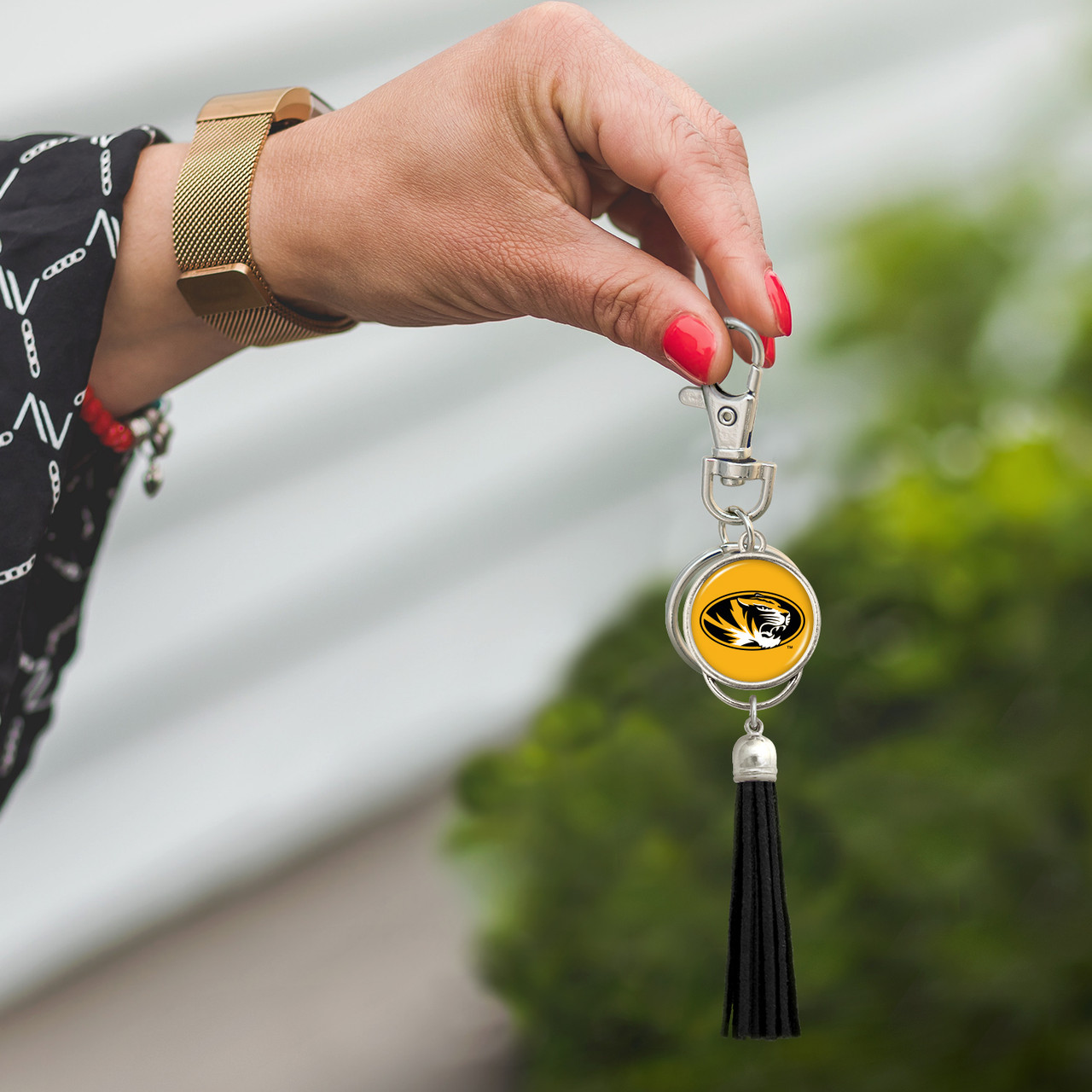 Missouri Tigers Key Chain- Tassel