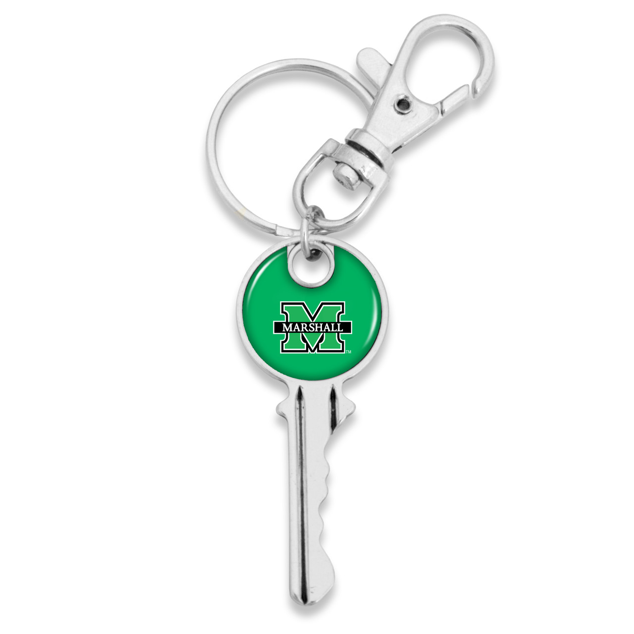 Marshall Thundering Herd Key Chain- Round