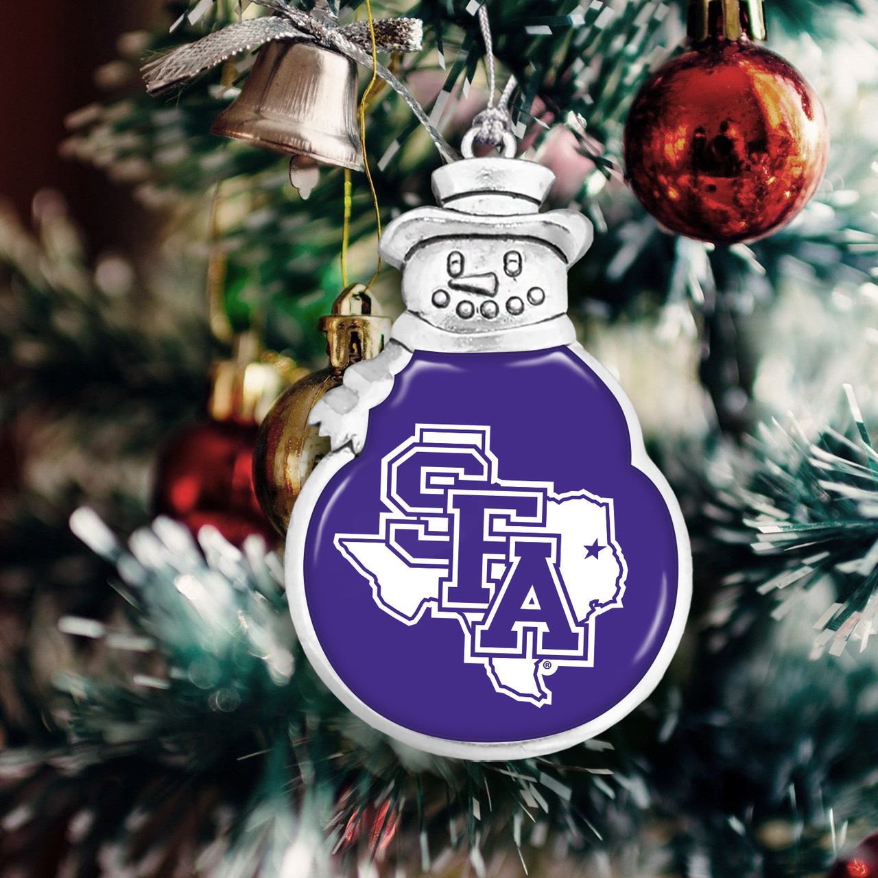 Stephen F. Austin State Lumberjacks Christmas Ornament- Snowman