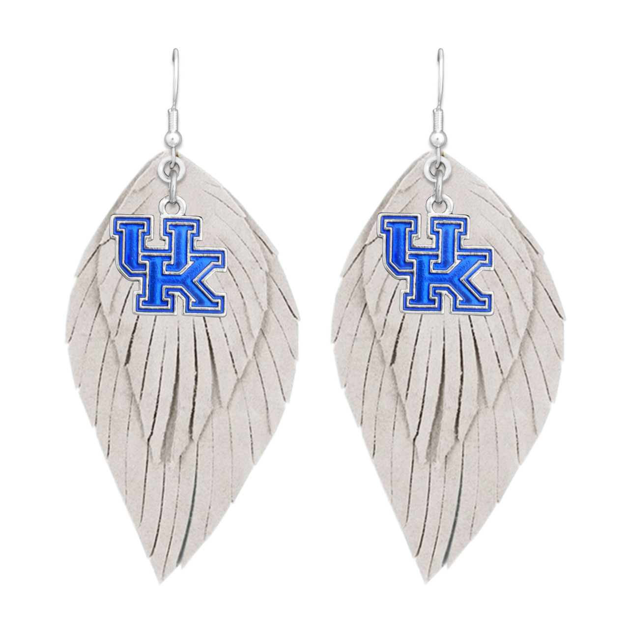 Kentucky Wildcats Earrings- Boho with Iridescent Logo Charm