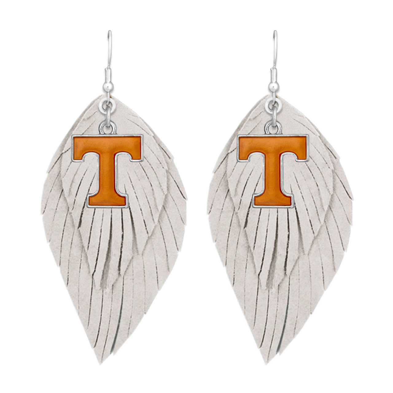 Tennessee Volunteers Earrings- Boho with Iridescent Logo Charm