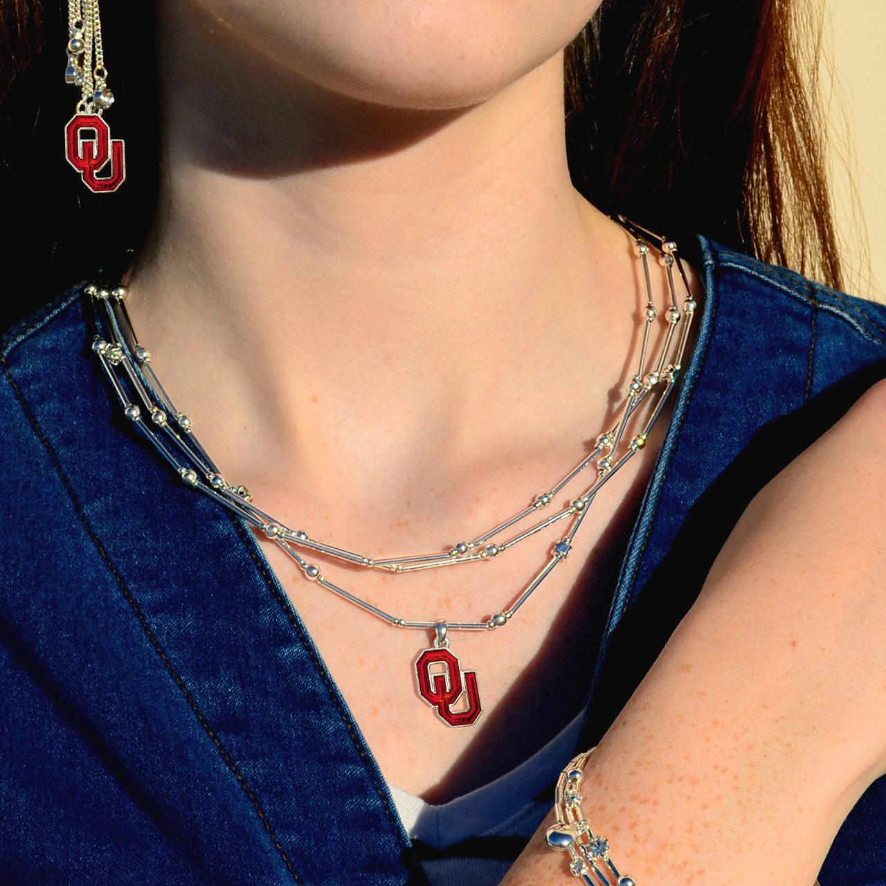 Oklahoma Sooners Necklace- Stella