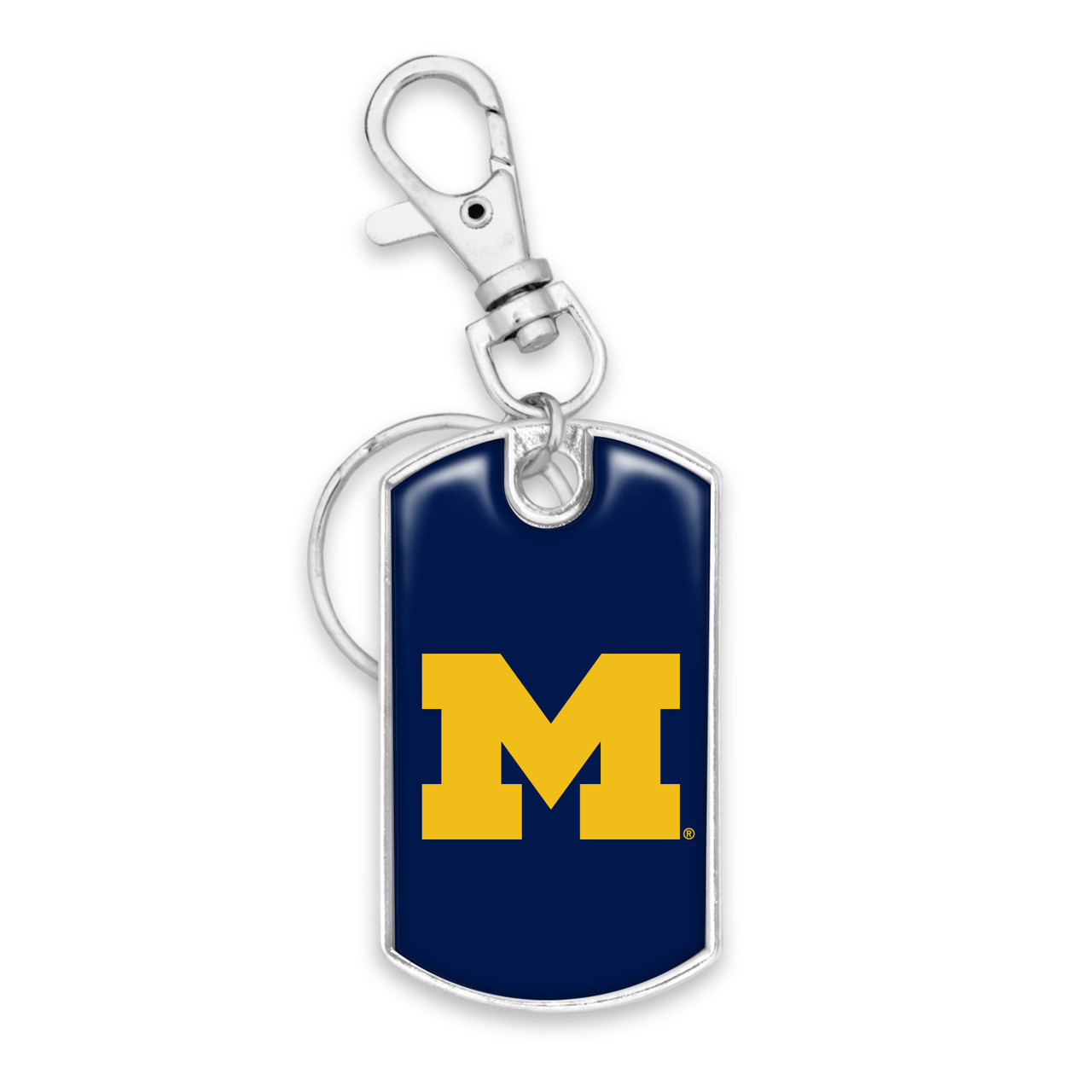 Michigan Wolverines Key Chain- Dog Tag