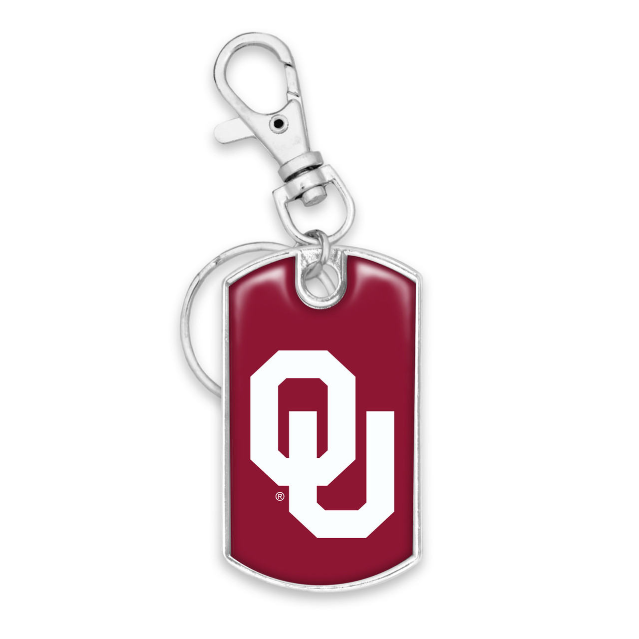 Oklahoma Sooners Key Chain- Dog Tag