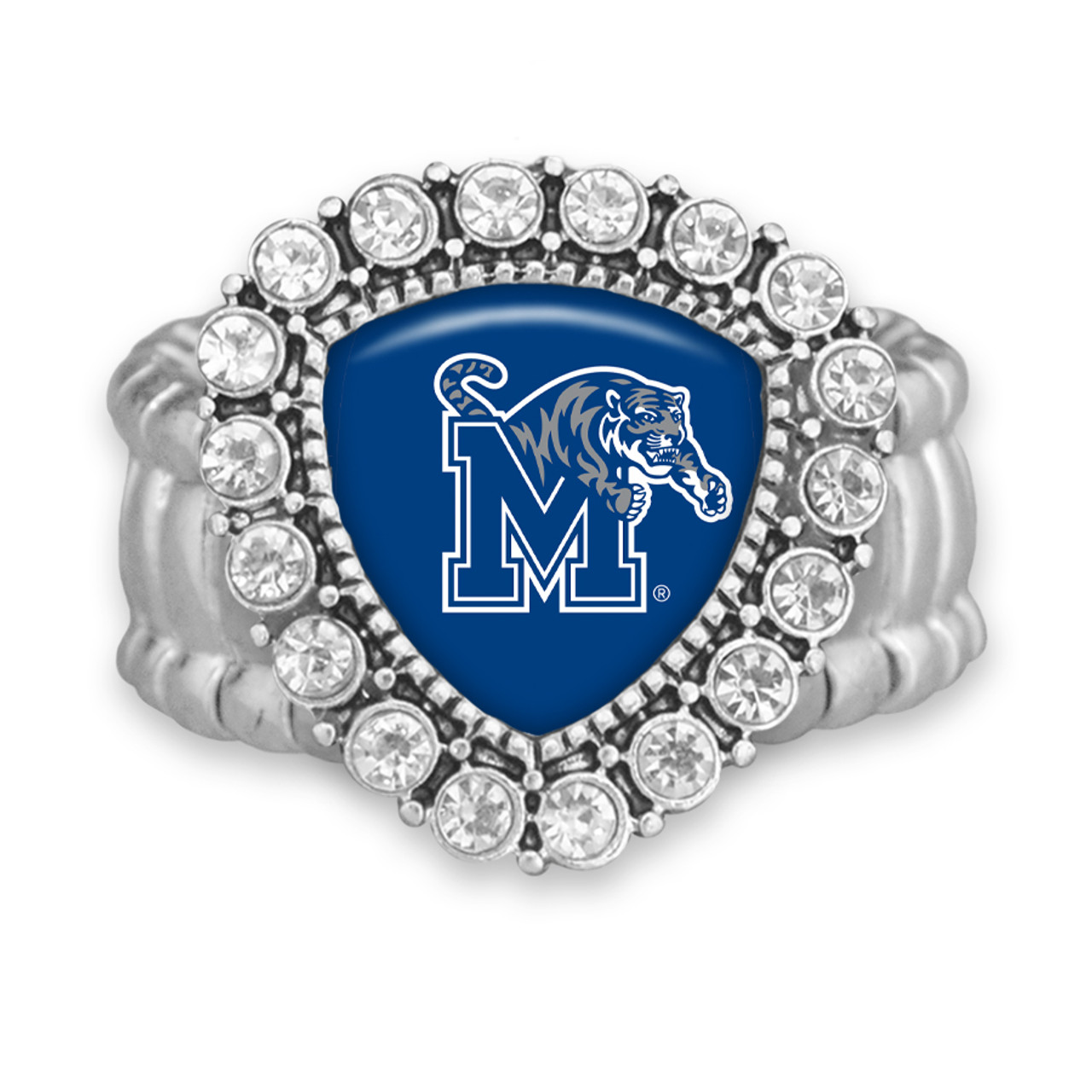 Memphis Tigers Stretch Ring- Crystal Shield