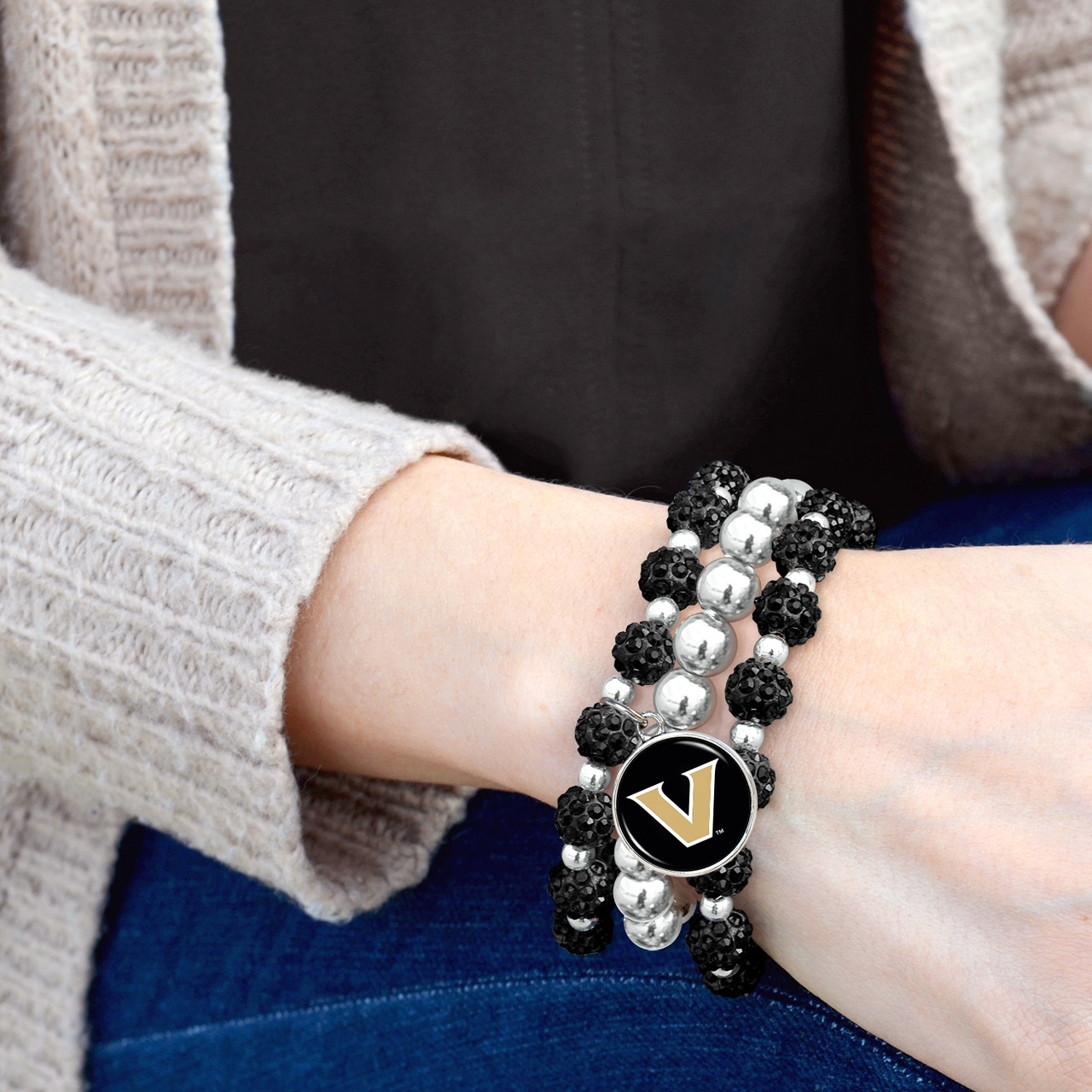 Vanderbilt Commodores Bracelet- Amanda Stack- Sparkle