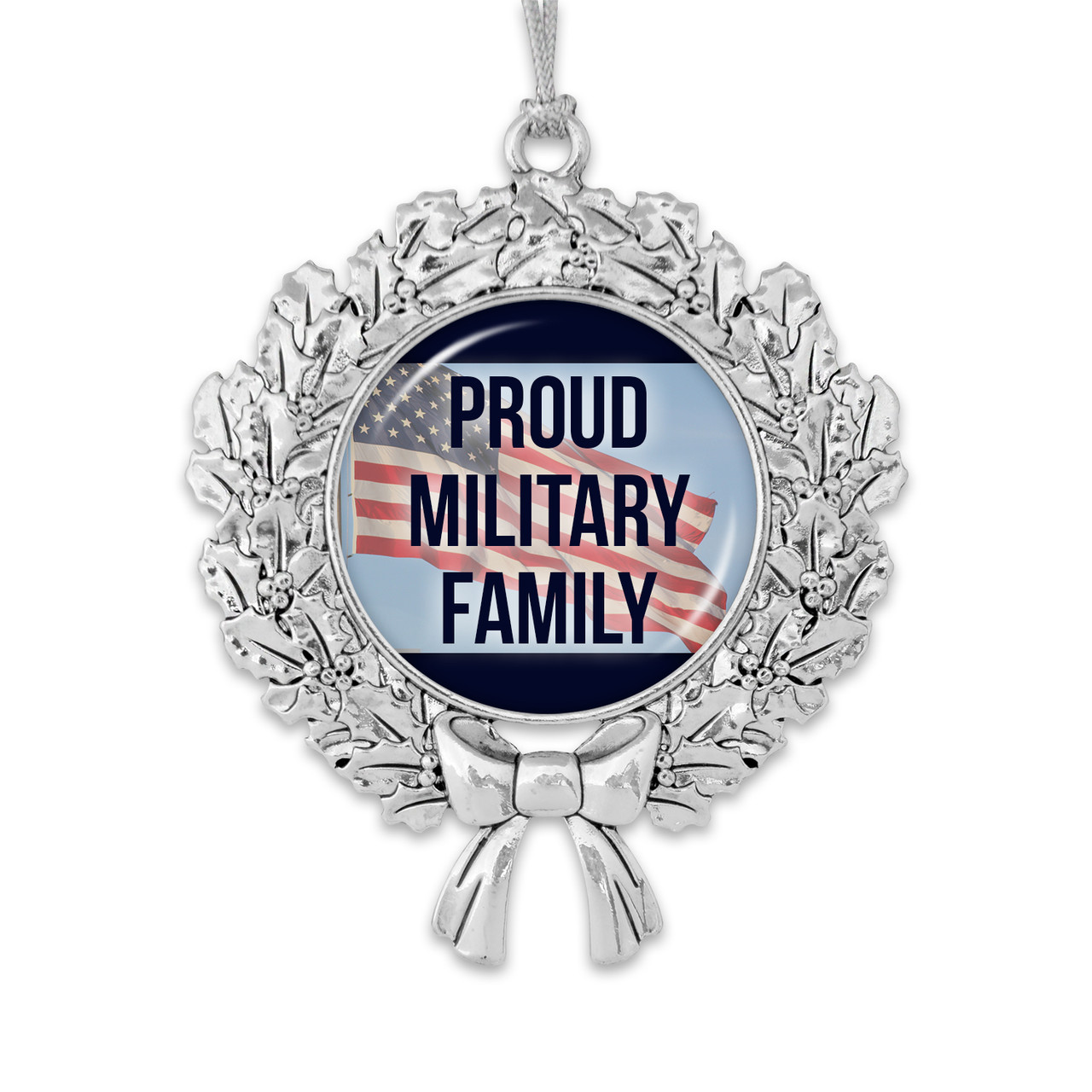 Proud Military Family Military Bulb Christmas Ornament