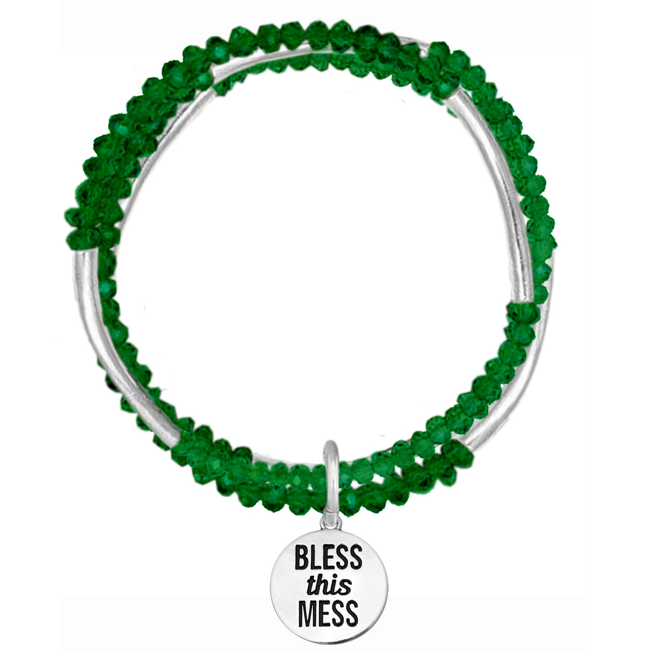 Southern Love Collection- Bless this Mess Green Bracelet