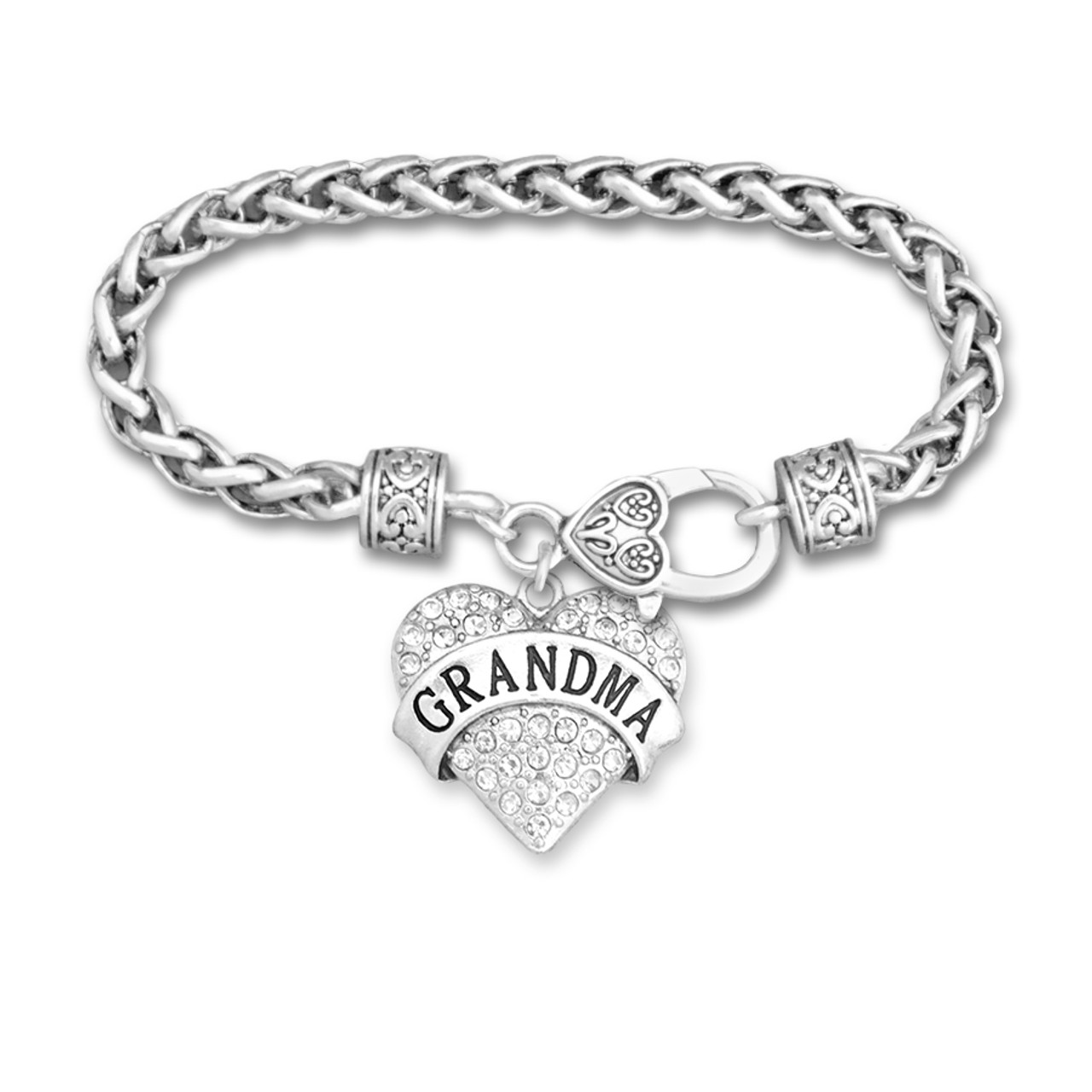 Family Jewelry- Crystal Heart- Grandma Bracelet