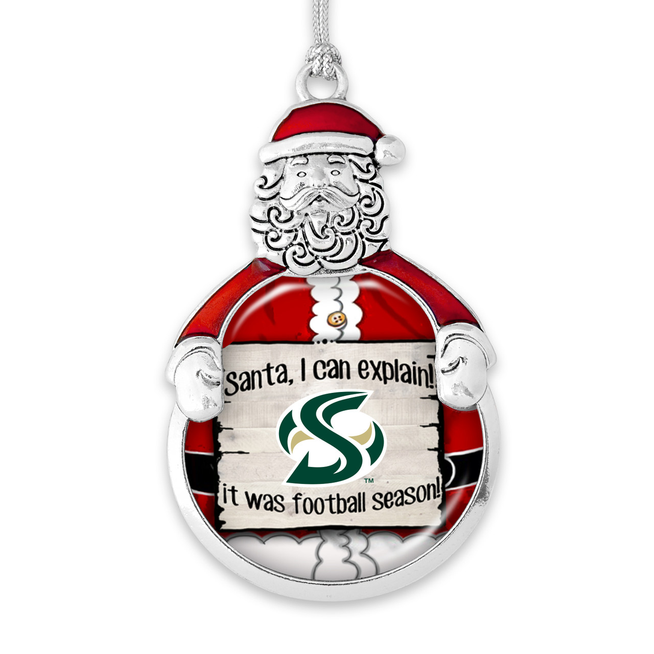 Sacramento State Hornets Christmas Ornament- Santa,... Its Football Season