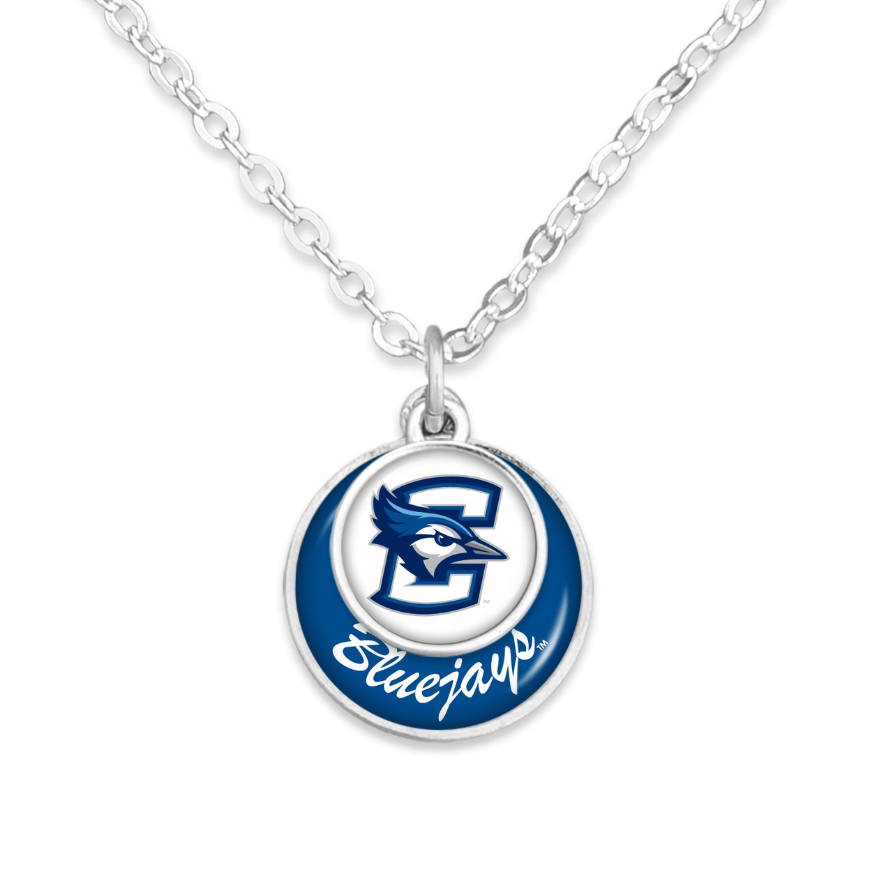 Creighton Bluejays Necklace- Stacked Disk